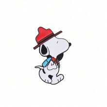 SNOOPY 1/7 件組 動漫卡通胸針套組 可愛新款狗狗琺瑯別針 衣物背包飾品金屬徽章配件禮物 - 均碼 - 查看 17