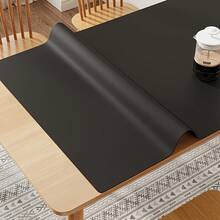 1 Piece Of Desk Mat, Waterproof And Oil-Resistant, Simple And High-End, PVC Leather Computer Mouse Pad And Study Desk Mat, Business Office Study Mat - Khaki - View 3