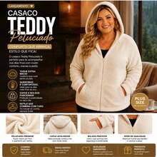 Plush Teddy Coat With A Soft Touch And Perfect Comfort For Cold Winter Days! 12925.C1 - 白色 - 查看 3