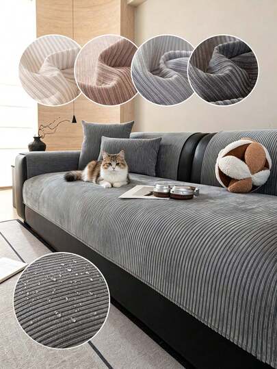 SANMOSPIN غطاء أريكة مقاوم للماء بتصميم بسيط، وسادة أريكة مريحة للمنزل والغرفة والصالة والمكتب، مناسب لجميع الفصول