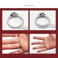 1pc Ring Size Adjuster, Invisible Pinky Ring Tightness Size Fixer, Non-Slip Tool, Simple And Versatile Accessory - A Thin, Round Strip - View 2