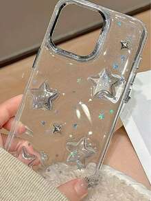 水晶雲手機殼，相容 14 Pro Max、12 Pro、13、11、8 Plus、7 Plus，防震防摔軟薄 TPU 背蓋保護殼，珠寶風透明手機殼，防刮耐用手機配件 - 無色 - 查看 4