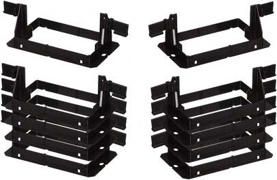 IMBAPrice Single Gang 1-Gang (10-Pack) Low Voltage Non-Metallic Wall Mounting Bracket For Data Jacks, Coaxial Cable Outlets, Phone Jacks, Cable Management And More - Black