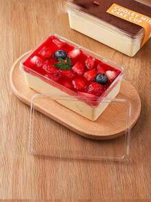 Kotak Kue Tiramisu, Transparan dengan Tutup, Mousse Susu Kedelai Berlapis, Kotak Kemasan Kue dan Makanan Penutup Sekali Pakai - transparan - View 4