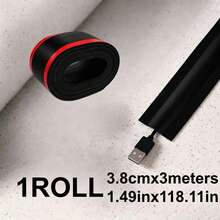 1pc 1/3 Meters PVC Floor Cable Cover, Soft Floor Cable Protector, Wire Concealer, Floor Cable Management Sleeve - Multicolor - View 20