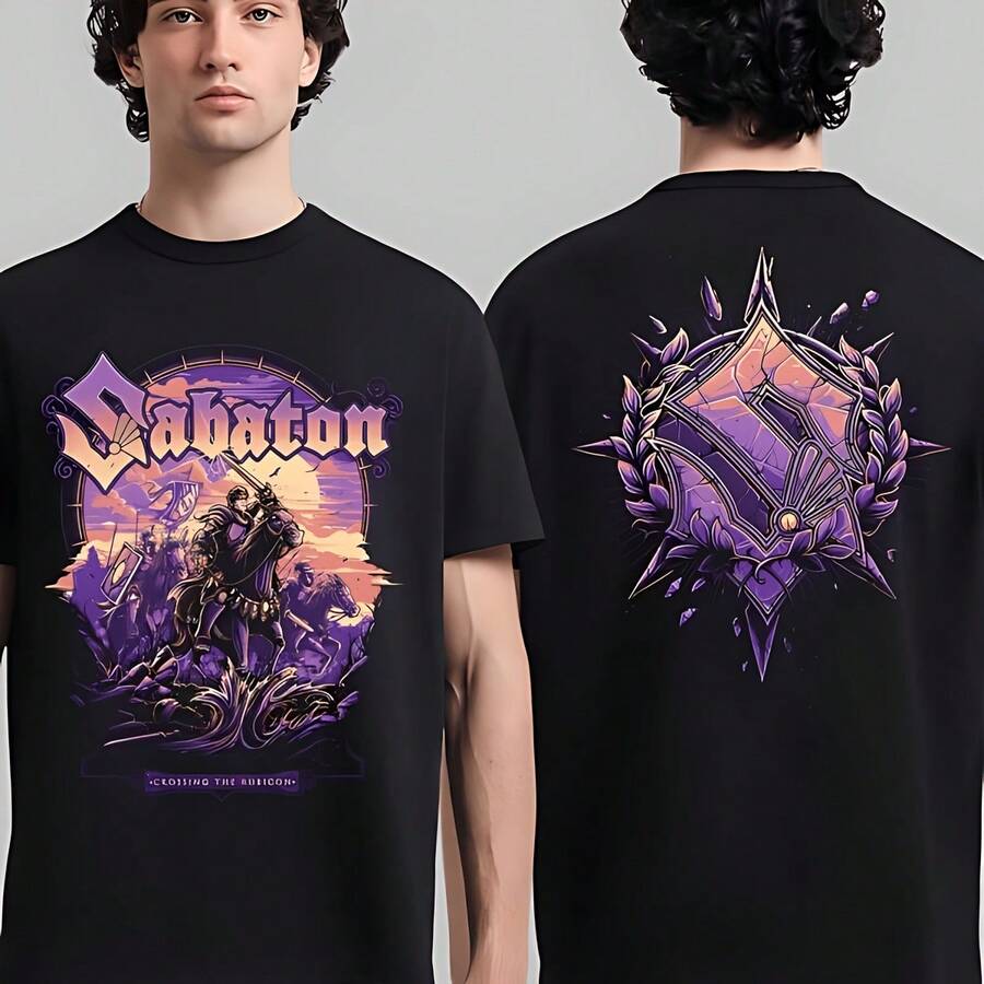 Sabaton JULIUSaAAA Caesar's Crossing The Rubicon Two Sided T-Shirt - 黑色 - 查看 1