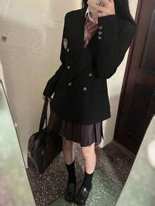 Cosplay Clothing - Black Fitted Suit / Follow and Collect to Receive a Badge - View 5