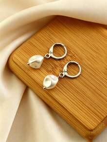 1 Pair Pearl Pendant Earrings, Luxury Jewelry Suitable For Women's Daily Wear - Silver - View 5