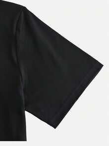 MVE00 Vestido de  con estampado de labios - Negro - Ver 4