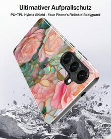 Galaxy S2 Handyhülle, schlanke Silikon-Hartschale, Y2K-College-Stil mit Blumenmuster, stoßfest, für Frauen, Marmortextur mit geprägtem Blumenmuster. - Weiß 3 - Übersicht 7