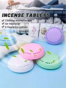 10pcs Long-Lasting Scented Self-Adhesive Storage Boxes, Solid Colored Aromatherapy Boxes For Home, Car, Bathroom, Bedroom, Closet And Toilet - Multicolor - View 2