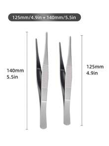 Cofoe 不鏽鋼急救鑷子，精密尖頭鑷子，適用於移除刺傷碎片、夾取小顆粒，居家與旅行急救包 - 查看 9