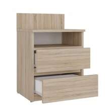 2026 Nordic Style Nightstand With Backrest, 4 Colors Available, Open Shelf + 2 Drawers Combination, Modern Minimalist Bedroom Atmosphere Storage Cabinet, Handleless Silent Bedside Storage Unit - Multicolor - View 18