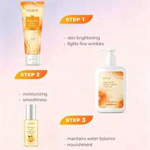 3PCS/Set Orange Body Skincare Set-Relieve Skin Dryness Gentle Moisturizing,Nourishment, Cleansing Body Care Set Perfect Gift For Valentine'day - 橘色 - 查看 3
