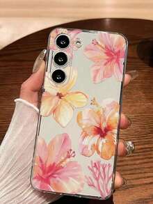 1 Piece Soft Phone Case With White Lily Flower And Butterfly, Compatible With Huawei Honor, , Galaxy A04e/12/A13/A14/A34/A50/A52/A53/A54/S21/S22/S23/S24/S25/S25Ultra, 6A/7A/8A, 12T/13T, International Version, Not Domestic Version, Spring Gift - 透明 14 - 查看 1