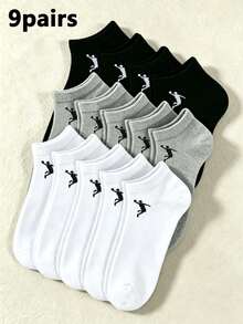 1/9/15/30 Pairs Unisex Basketball Pattern Invisible Socks, Soft & Breathable, Moisture-Wicking, Suitable For Various Occasions Like Sports, Casual, Business, All Seasons - Multicolor - View 12