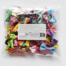 Chenkou Craft 50pcs/25pairs New Dog Hair Bows with Clips Pet Grooming Products Mix Colors Varies Patterns Pet Hair Bows Dog Accessories - Clip 50 - Ver 8