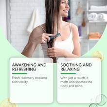 Aceite capilar de romero para el cuidado del cuero cabelludo: tratamiento fortalecedor para nutrir las raíces del cabello y reducir la rotura, añade brillo y suavidad - 1 - Ver 10