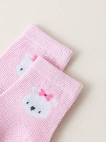 10/20 Pairs All Season Butterfly Cat Flower Simple Neutral Children's Socks - Multicolor - View 5