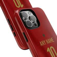 Personalized Morocco Football Jersey Phone Case |   Custom Name & Number - 1 Piece Of Picture Color - View 5