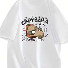 Printed T-Shirt For Men And Women - White - View 1