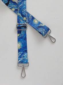 Tali Tas yang Dapat Dilepas, Motif Lukisan Minyak Van Gogh, Tali Bahu Selempang Lebar yang Dapat Diatur, Pola Artistik, Pengganti Tali Tas Wanita dengan Gesper Logam - MultiWarna - View 9