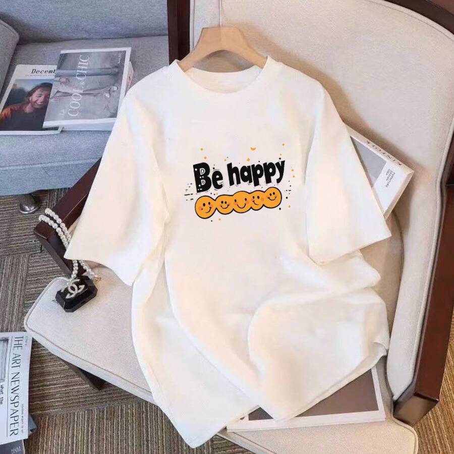 Women Lightweight Cardigans - Pure Cotton  Face BE Hppy - View 1