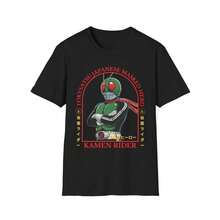 T1 Unisex Vintage Kamen Rider T-Shirt, Y2K Urban Style, Japanese Design With Special Photo Of The Masked Hero, Short Sleeve, For Men And Women - 黑色 - 查看 1