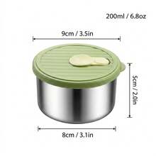 304 Stainless Steel Food Container, Stackable Refrigerator Sealed Fresh-Keeping Box, Fruit And Vegetable Meat Storage Box With Lid, Large Capacity Food Preservation Box, Suitable For Kitchen Food Storage And Organization - Multicolor - View 15