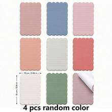 4/8入波浪彩色便利貼 4"X6"－可愛復古線條自黏備忘錄貼紙，學校、辦公室與居家必備文具用品 - 4英寸x6英寸 - 查看 13