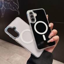 時尚手機殼，適用於 Galaxy A56 A36 A16 A26 A17 A07 A57 A37 A06 A05 A15 A25 A35 A55 A54 A14 A27 S26 Ultra S25 FE S25Ultra S24 S23 S22，亦適用於 S23 / S23 FE / S24 FE / S25 / 機型，璀璨壓克力材質手機保護殼，防摔手機殼，手機配件，夏季 - 黑色 - 查看 6