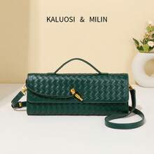 Bolso de mujer BV Bottega Bang Bang de cuero genuino hecho a mano por Andiamo Clutch Campana. - B1893# Color arena - Ver 1