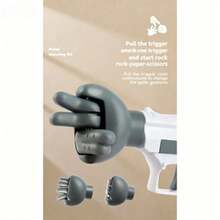 Novelty Rock Paper Scissors Game Toy Gun, Random Gesture Prank Toy For Party & Gatherings - Fair Rock-paper-scissors Game (Lava Gray) - View 2
