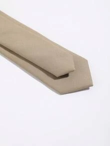 1pc Men's Fashion Solid Color Double-Layer Zipper Tie, Suitable For Casual, Versatile, Party & Gathering Matching - Multicolor - View 9