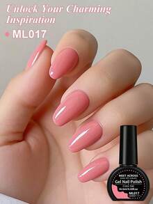 MEET ACROSS 1件 10.3ml 粉色凝膠指甲油，HEMA TPO FREE 半永久浸泡式 UV 凝膠指甲油，適合夏季美甲，持久，無鉛，DIY 指甲設計裝飾，指甲繪製凝膠指甲油，適合沙龍和居家美甲護理產品 - 粉色 - 查看 2