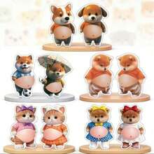 Pegatinas suaves 3D para la barriga, pegatinas de animales lindos como conejo, zorro, gatito, pegatinas suaves de burbujas para apretar, pegatinas antiestrés, pegatinas de masilla para aliviar el estrés, pegatinas decorativas DIY para botellas de agua, refrigeradores, fundas de teléfono, cuadernos, scrapbooking, regalos - Multicolor - Ver 1