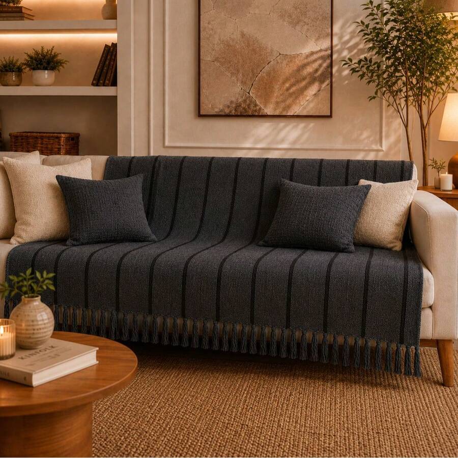 Giant Decorative Cotton Sofa Throw 3.00 X 1.80 - 無色 - 查看 1