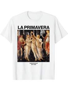 Camisetas de cuello redondo de algodón puro para damas cómodas, transpirables y de moda, con un estilo casual y deportivo. Es definitivamente la opción correcta para usar en verano y los estampados son extremadamente únicos. - Blanco - Ver 1