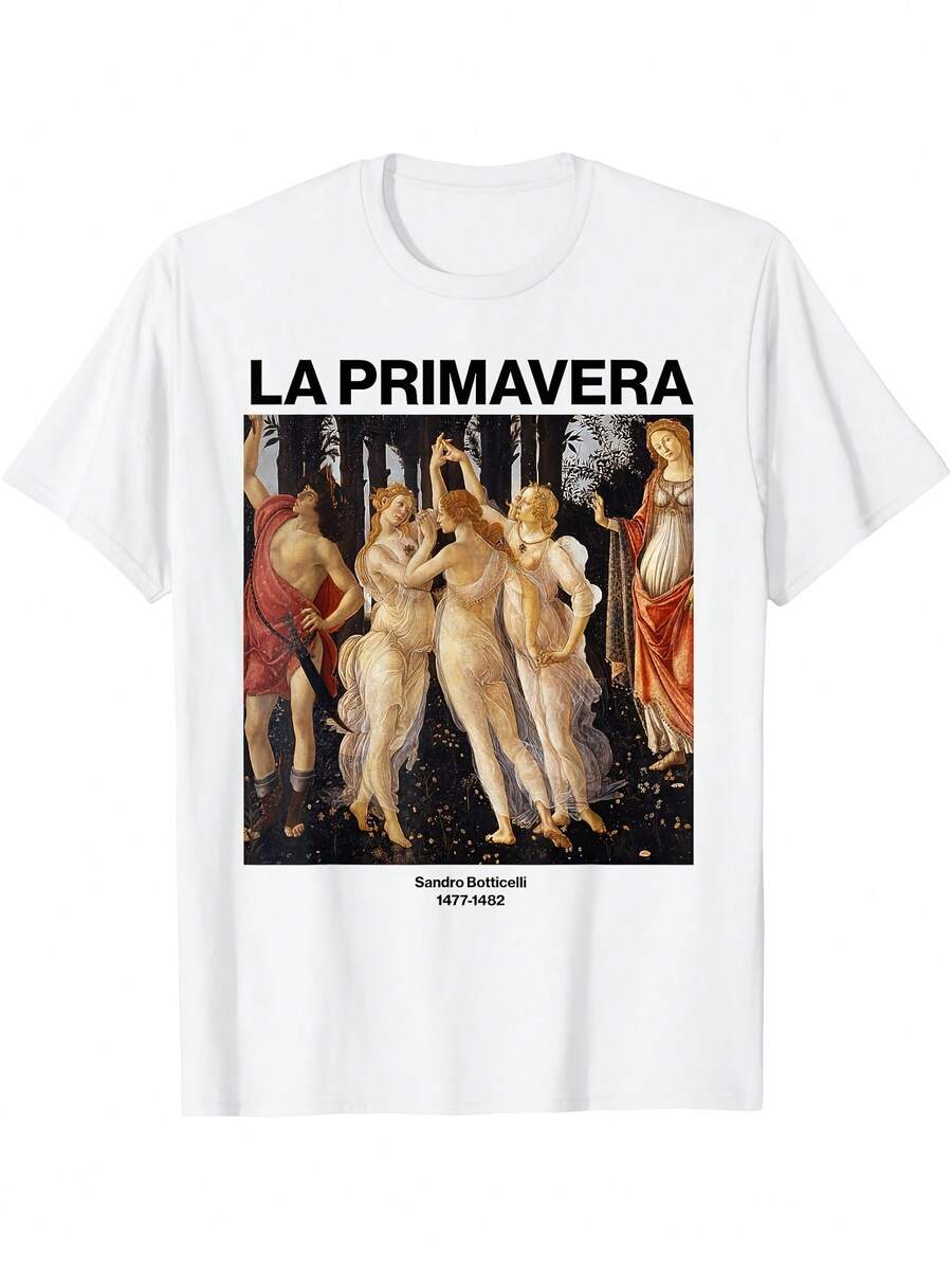 Camisetas de cuello redondo de algodón puro para damas cómodas, transpirables y de moda, con un estilo casual y deportivo. Es definitivamente la opción correcta para usar en verano y los estampados son extremadamente únicos. - Blanco - Ver 1