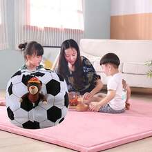 Unisex Fillable Bean Bag Chair Cover With Football Pattern, Toy Storage Bag, Washable Multi-Functional Seat For Play And Relaxation - Football - View 3