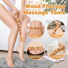 1pc/6pcs/7pcs Wooden Massage Tool Set, Suitable For School, Travel, Travel Essentials, Home Essentials, Designed For Body Relaxation, Including Shoulder, Neck, Abdomen, Leg And Back Areas, Great For Relaxation After Exercise Or Daily Activities, Reusable Manual - Nude - View 9