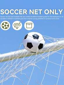 1 plasă de fotbal, plasă de fotbal pentru antrenament sportiv pentru adulți, plasă de fotbal pentru antrenament sportiv în aer liber (Notă: Este inclusă doar plasa de fotbal, poarta de fotbal nu este inclusă) - Multicolor - Vizualizare 9