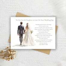 Daughter-In-Law's Wedding Invitation, Mother And Father's Congratulations Card For Son's Wedding Day - A - View 4