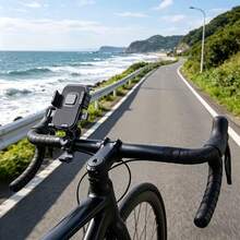 360 Degree Rotating Shockproof Motorcycle Phone Holder, 6-Claw Secure Bicycle Electric Scooter Phone Mount - Black - View 11