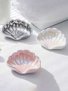 No-Drill Bathroom Countertop Soap Dish With Leaf Pattern Decoration, Plastic Soap, Toothbrush, Cosmetic Storage Rack, Modern Home Decor, Soap And Toiletries Storage Rack, Decorative Sink Accessory, Smooth Surface - Multicolor - View 4