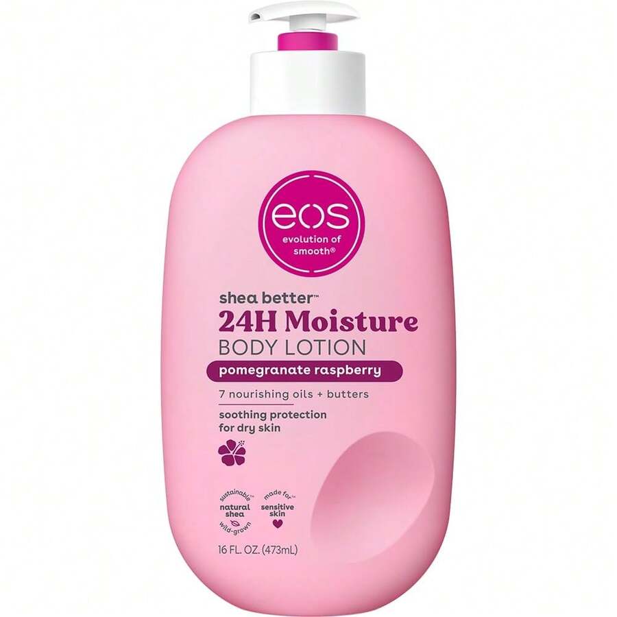 EOS - Shea Butter 24H Moisture Body Lotion Pomegranate Raspberry 473ML - 覆盆子 - 查看 1