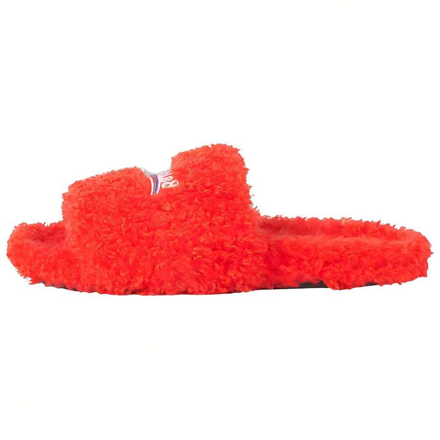 Balenciaga Furry Slide Red White Women's Red - 紅色 - 查看 1