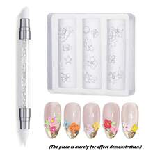 Butterfly Orchid & Lily Silicone Nail Art Mold, 3D Flower Nail Decoration Mold With Carving Pen, Transparent Modeling Template For Hibiscus & Cherry Blossom Design, Suitable For Spring/Summer Resin & Epoxy Professional Supplies - Clear - View 16