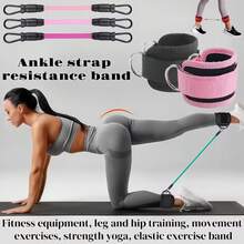 1 Set All-In-One Resistance Band Set, Help You Build Perfect Peach Butt, Suitable For Glute Kickback Training, Hip Shaping And Home Fitness - A - View 9