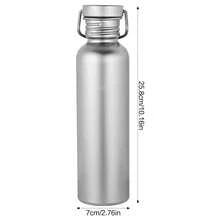 1pc Titanium Outdoor Camping Water Bottle, Leak-Proof Portable Bicycle Water Cup, Sandblasted Finish - Silver - View 9